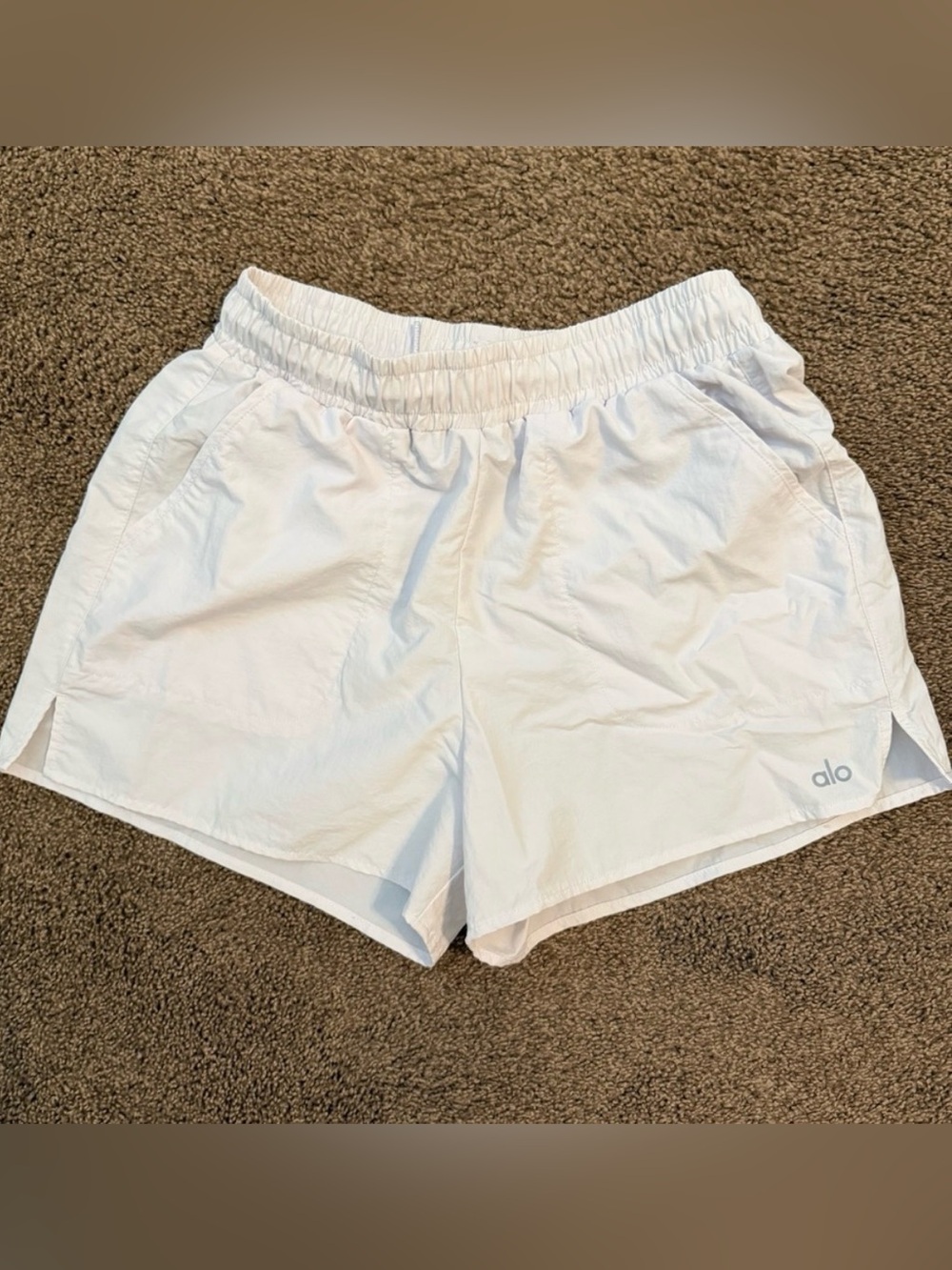ALO Yoga White Athletic Shorts
